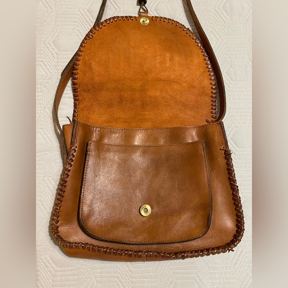 Patricia Nash Boho Brown Leather Crossbody Bag - Picture 3 of 13
